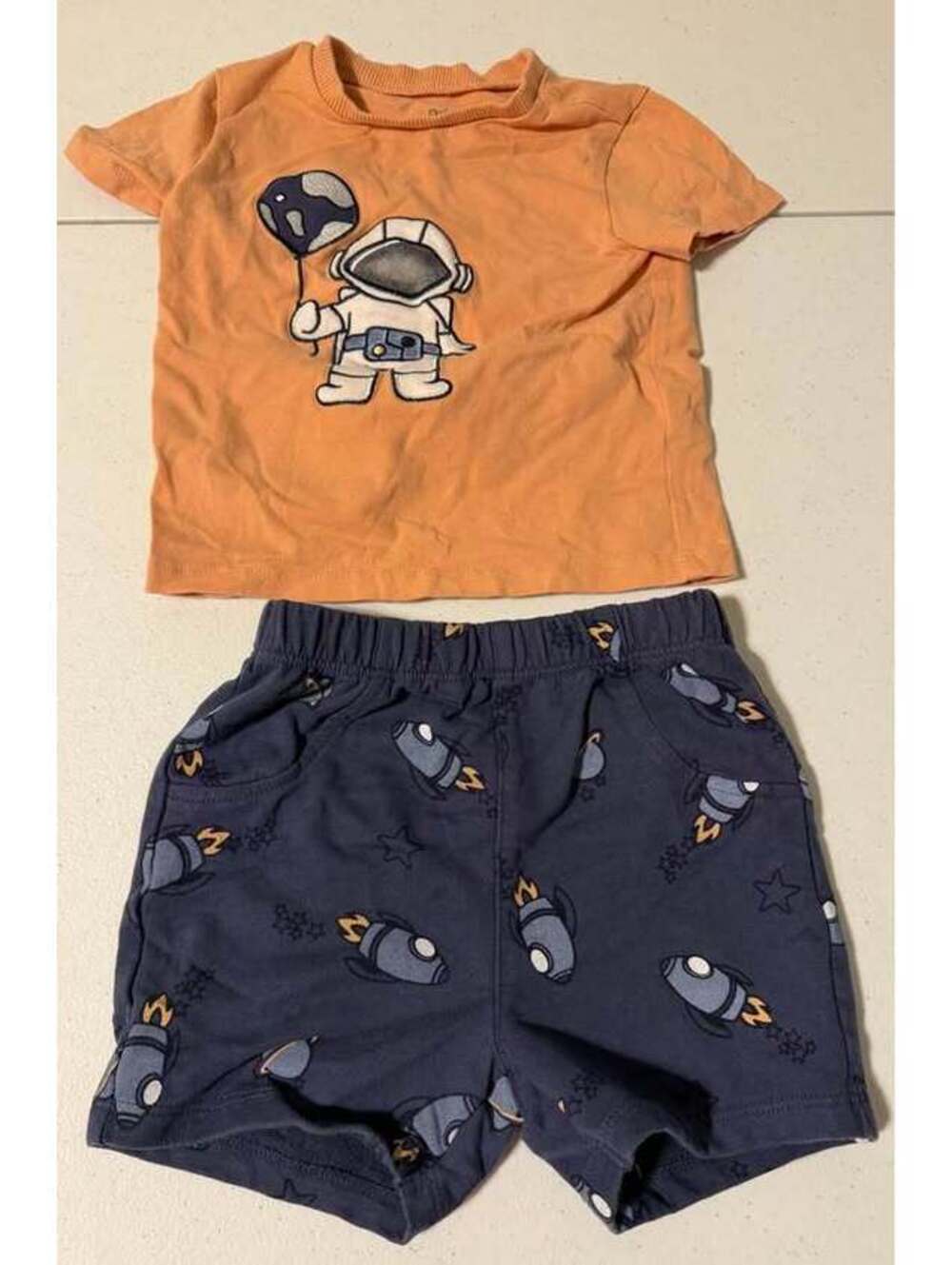 Pekkle 18M Astronaut T-Shirt and Rocket Shorts Set